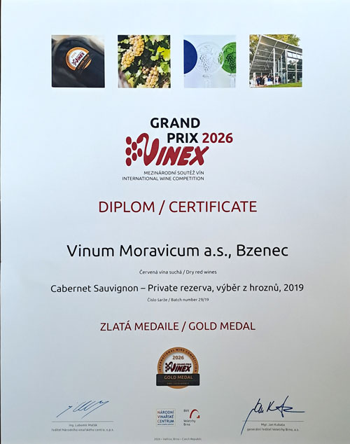Cabernet Sauvignon 2019, výběr z hroznů